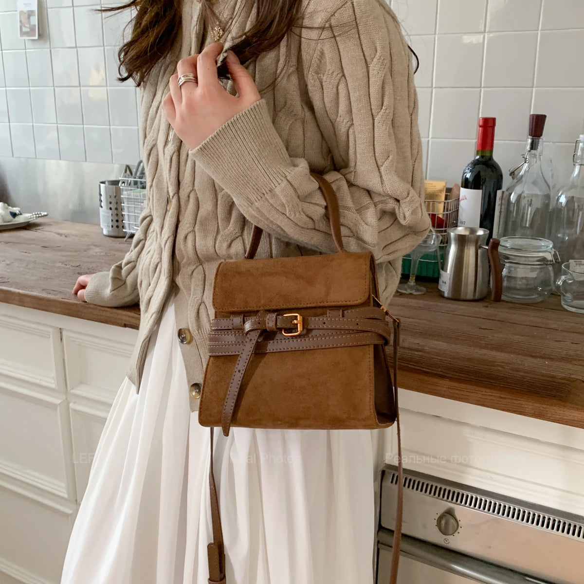 Mini Borsa Strutturata in Pelle Vegana – Rebea™